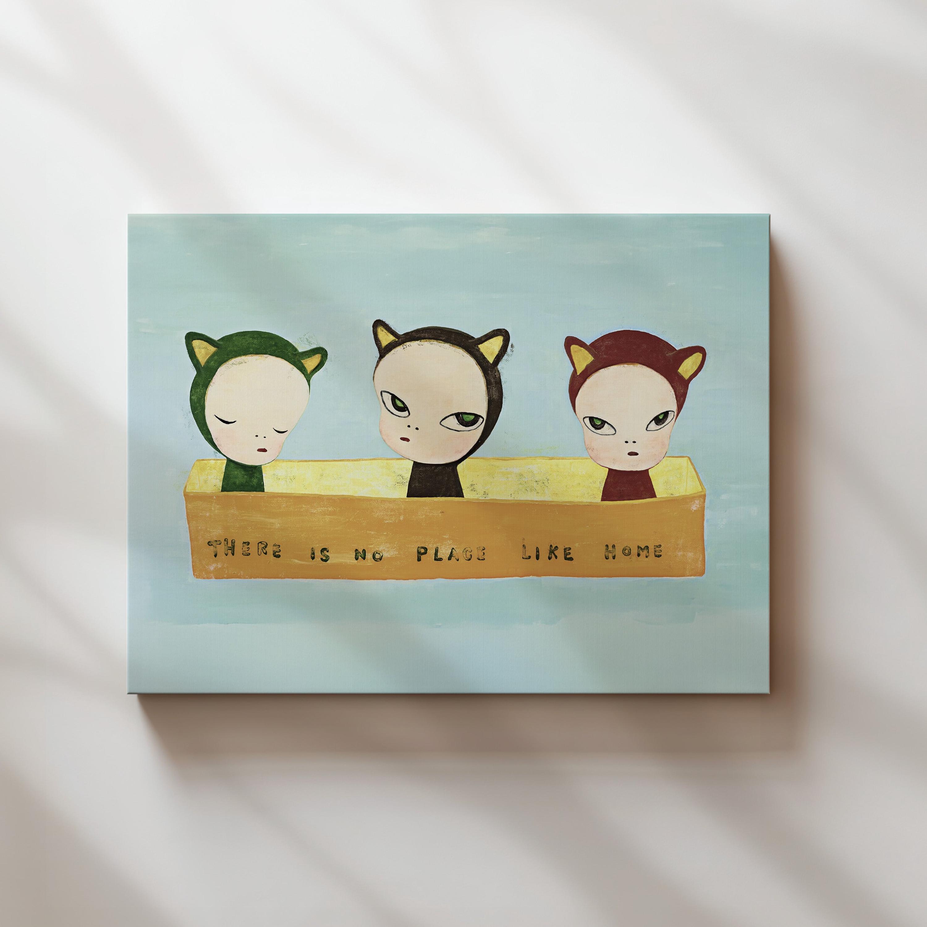 Yoshitomo Nara Art Print: Sleepy Triplets - There is No Place Like