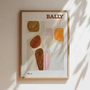 Bally Stones Vintage Wall Art, Poster pubblicitario di moda vintage, Tela di lusso vintage, Stampa, Incorniciata, Pubblicità di scarpe retrò
