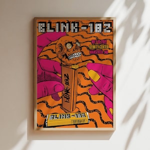 Affiche Blink 182 Pez rose, affiche Pez Blink 182 vintage, impression de confiseries, affiche d'art about Lollies, affiche de bonbons, art adolescents