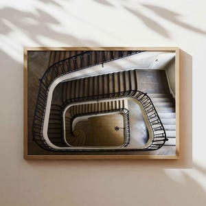 Winding Staircase Poster from The Castle TV Show, Staircase Canvas, Staircase Frame, The Castle Wall Art, The Castle Lovers Gifts