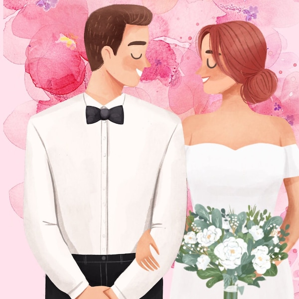 Enchanting Lovebirds Wedding Card | Printable Editable Template | Romantic Invitation