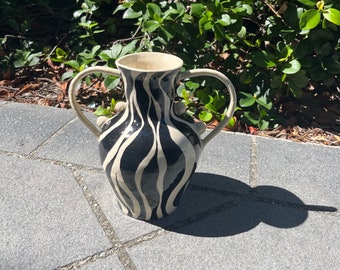 Price Reduced | Lined Vase 5 - Ceramic Vase, Ceramic object, Ceramic decoration | Handmade ceramics