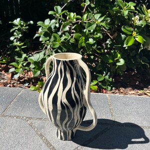 Price Reduced Lined Vase 4 Ceramic Vase, Ceramic object, Ceramic decoration Handmade ceramics image 4