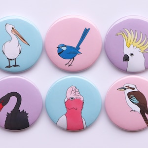 Australian Bird Fridge/Whiteboard Magnets | Set of 6 image 1