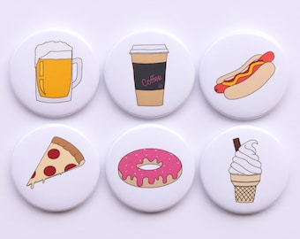 Comfort Food Fridge/Whiteboard Magnets | Set of 6