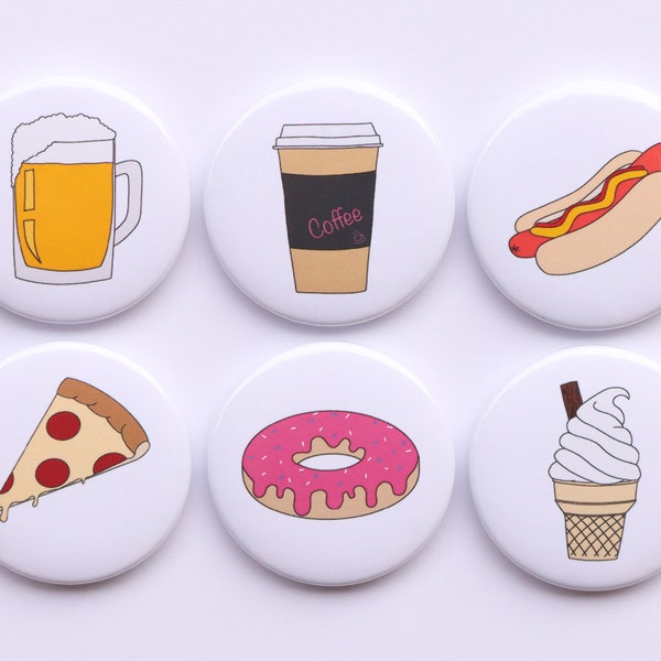 Comfort Food Fridge/Whiteboard Magnets | Set of 6