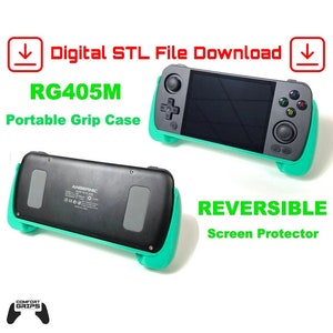 Estuche de agarre portátil Anbernic RG405M y protector de pantalla - Descarga de archivos STL digitales