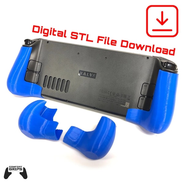 Steam Deck Smooth Comfort Grip Case Zubehör - Digitaler STL File Pack Download