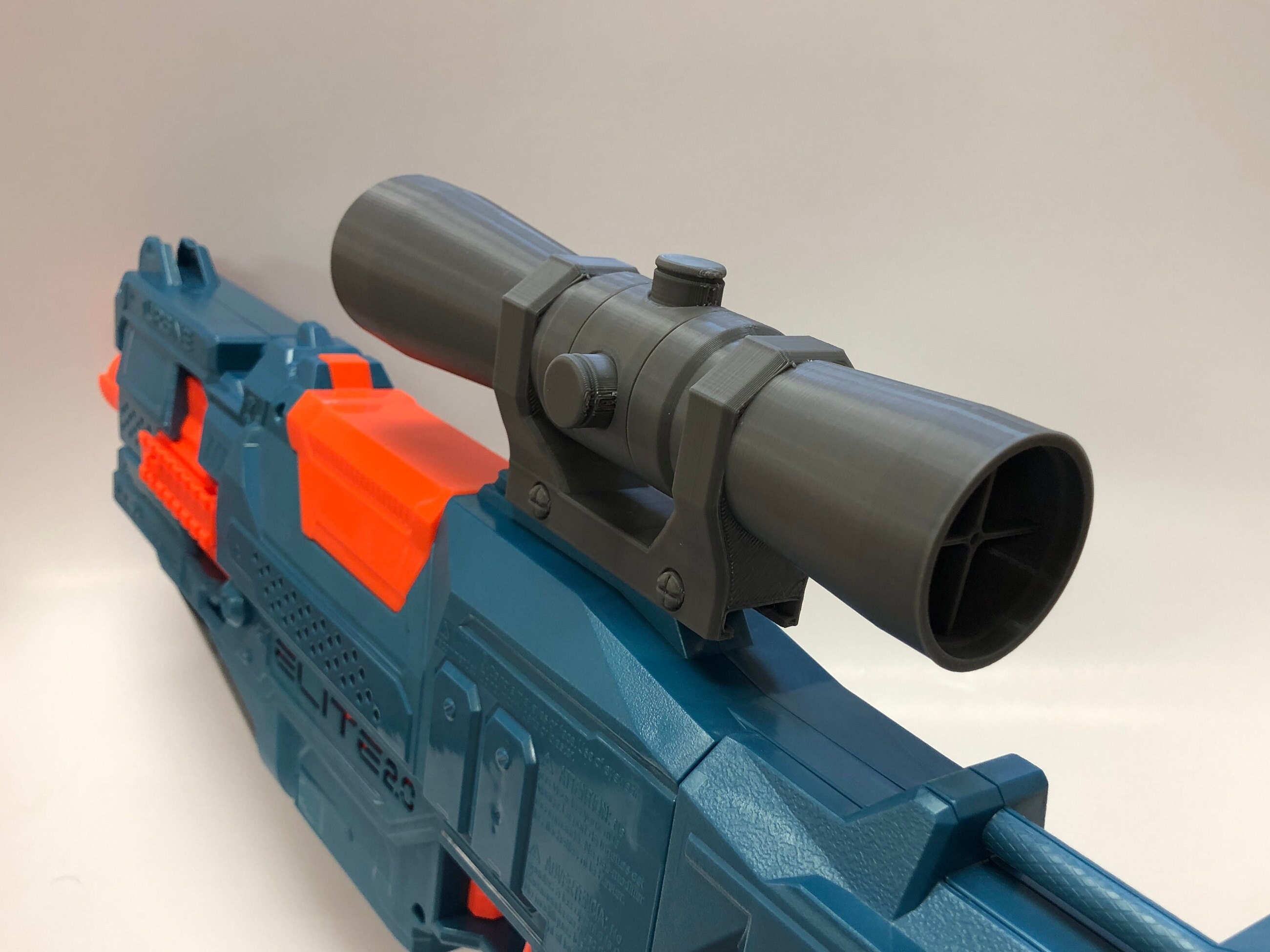 Free STL file Nerf Sniper Reflex Scope w/Flashlight Mount 🔫・3D