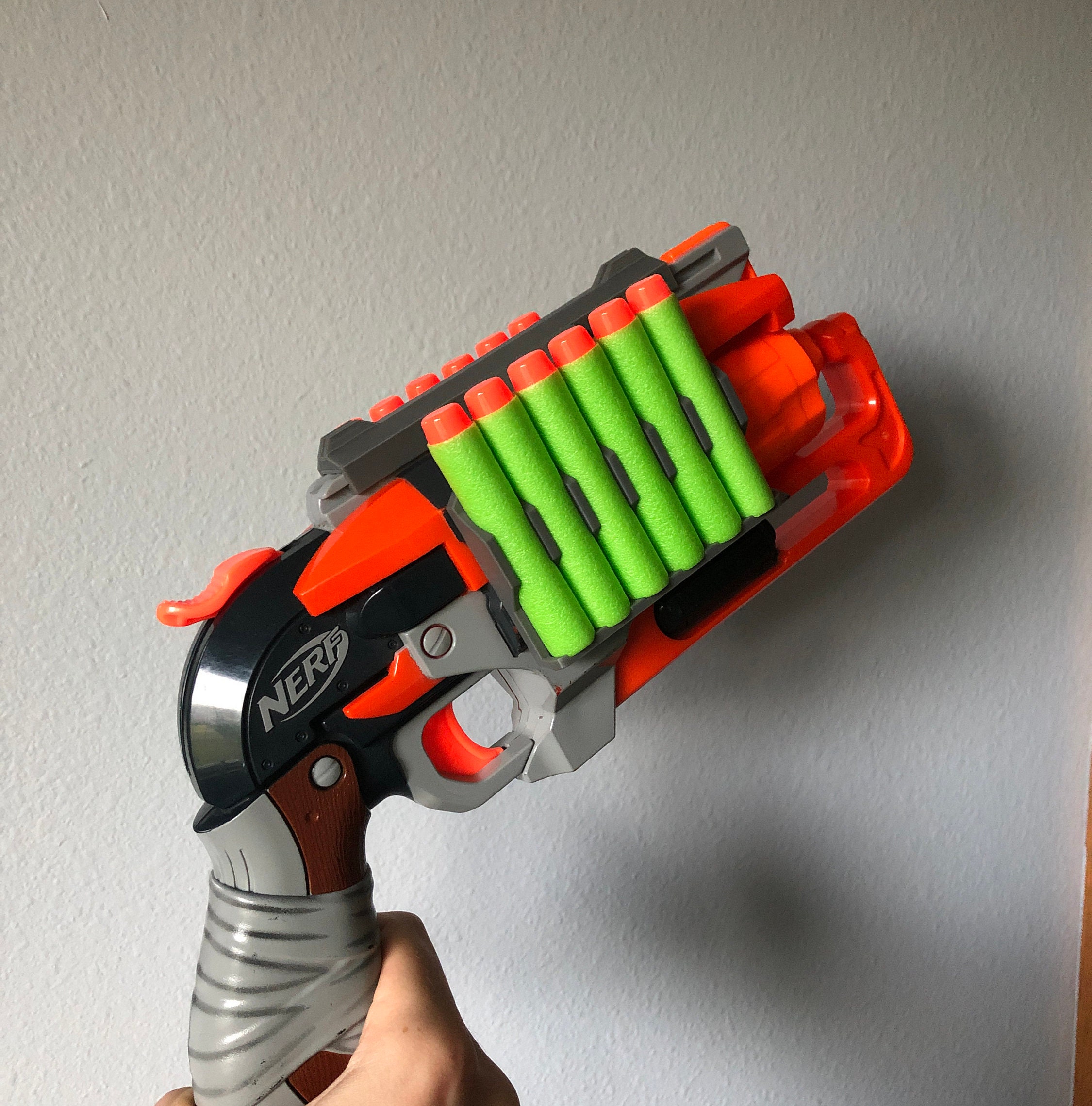 Nerf Hammershot Mod Sight With Dart Holders Attachment 3d