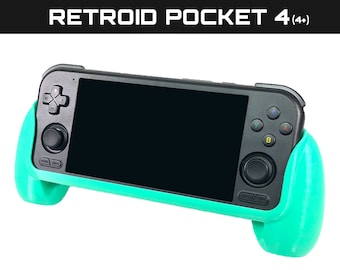 Retroid Pocket 4/4+ Comfort Grip Case 2-in-1 Reversible Screen Protector - 3D Printed