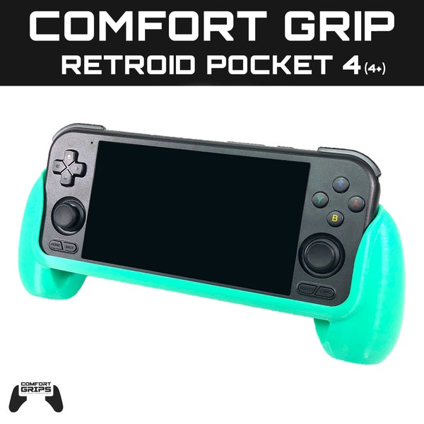 Retroid Pocket 4/4+ Comfort Grip Case 2-in-1 Reversible Screen Protector - 3D Printed