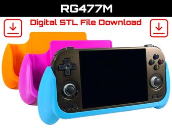 Anbernic RG477M Comfort Grip Case and Screen Guard - Digital STL File Download