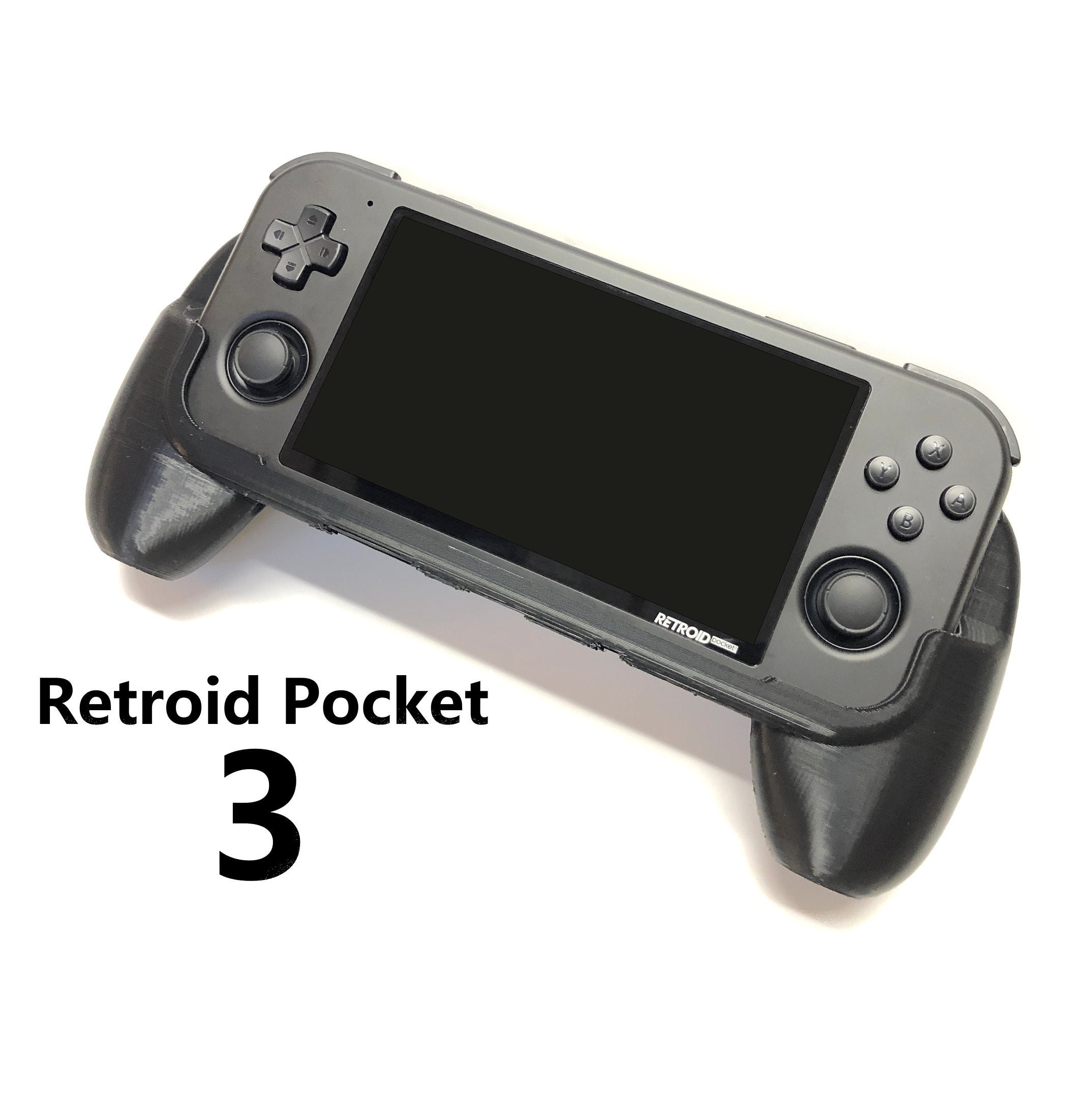 retroid pocket 3+ クリアブルー とグリップ黒 - スマートフォン本体