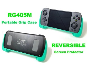 Anbernic RG405M Portable Grip Case - Reversible Screen Protector - 3D Printed