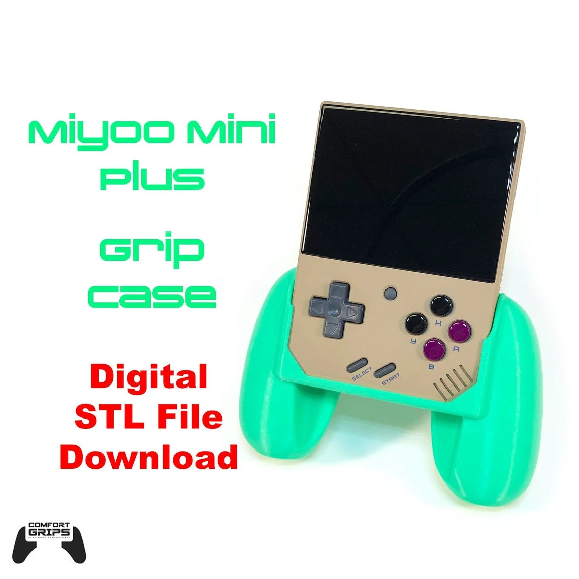 Miyoo Mini PLUS Grip + Stand by jrsone, Download free STL model