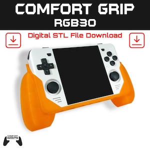 Powkiddy RGB30 Comfort Grip Case 2-in-1 Reversible Screen Guard - Digital STL File Download
