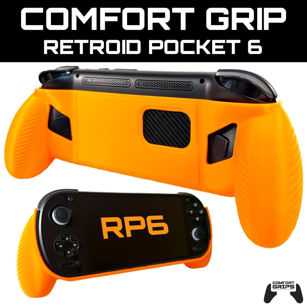 Retroid Pocket 6 Ergonomic Comfort Grip Case - 3D Printed