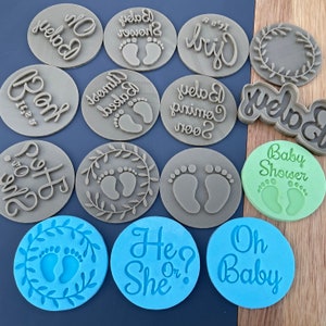 Baby Shower Pack Stamps cookie cutter Embosser Fondant Cutter