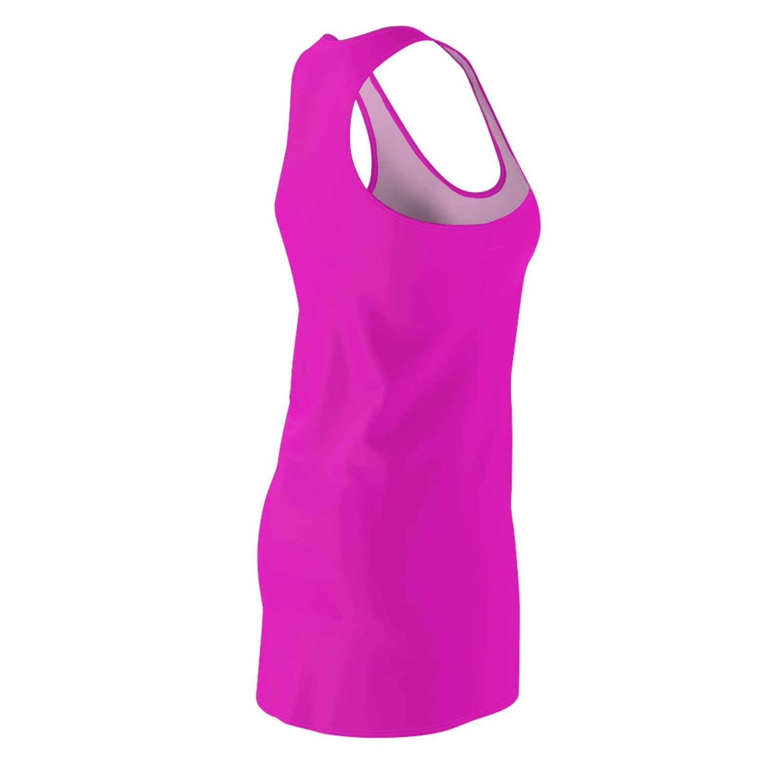 Bright Pink Women's Cut & Sew Racerback Dress | Etsy