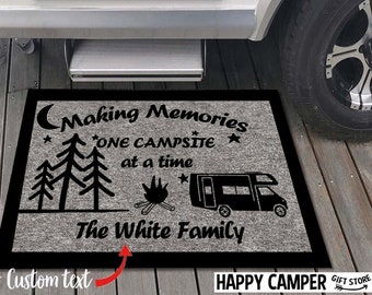 Personalized Camper Doormat, camper gift, traveller gift for campers, wanderlust mat, camper van décor, caravan accessories, custom door mat