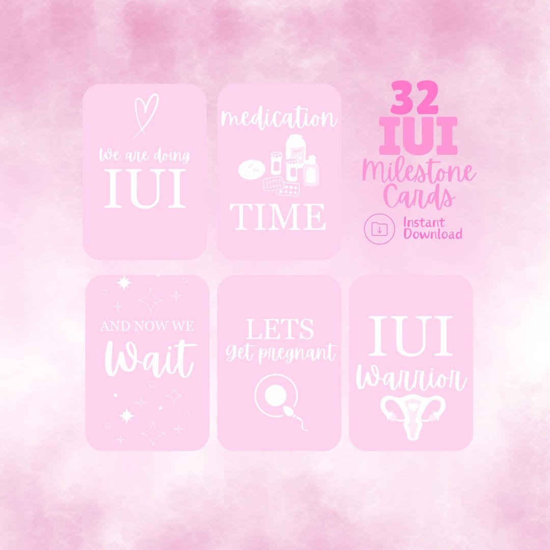 IUI Journey Milestone Cards | Digital Download | Fertility Journey ...