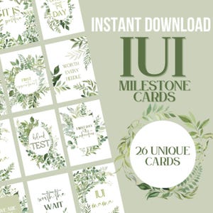 Cartes d'étape IUI Journey | Téléchargement numérique | voyage de fertilité | Cartes d'étape IUI imprimables | essayer de concevoir | TTC | infertilité
