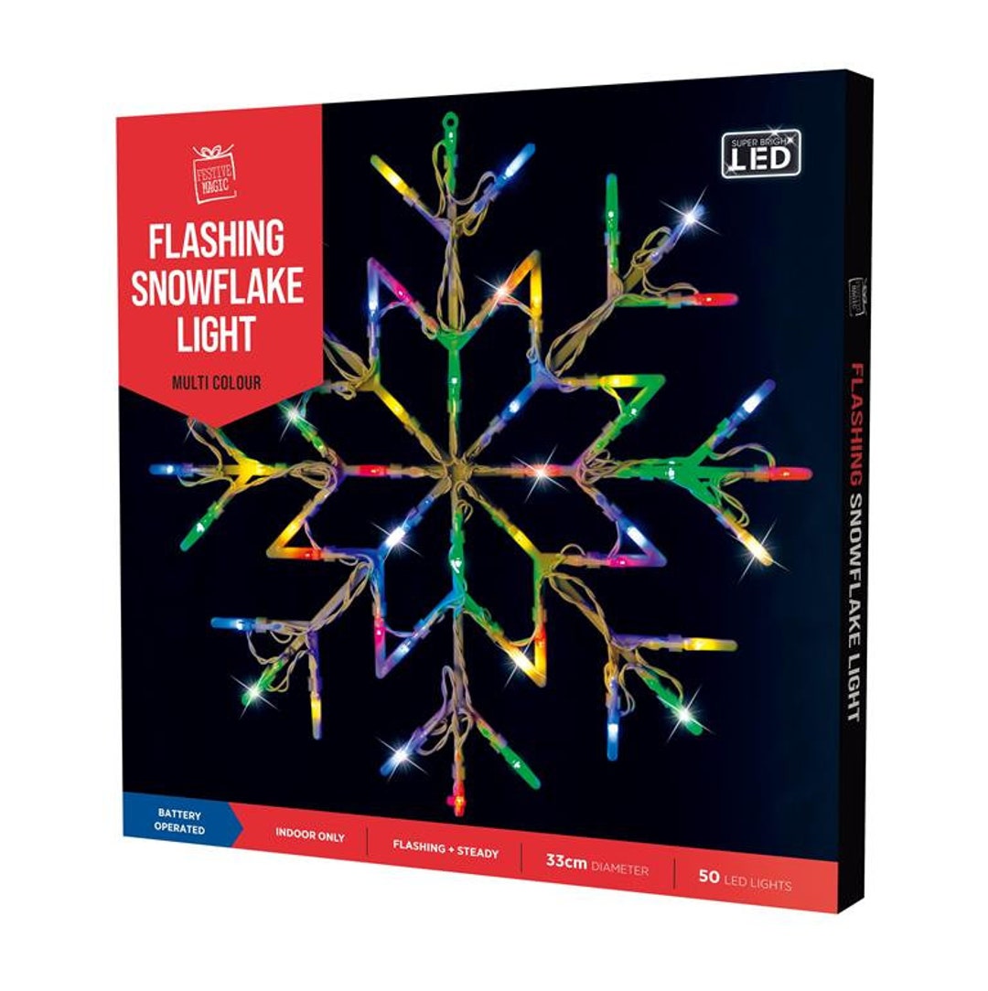 Flashing Snowflake Christmas Light Battery Powered Batteries Etsy UK