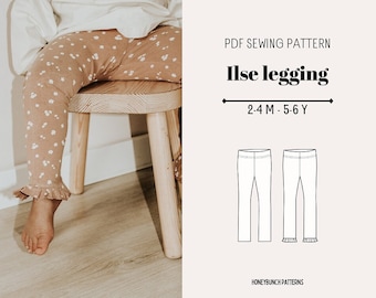 Leggings pattern PDF, baby sewing patterns pdf, girls sewing patterns pdf, easy baby legging, PDF sewing pattern girls, legging sewing PDF