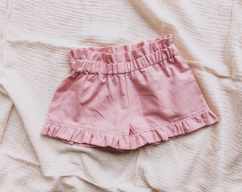 Baby sewing pattern, pdf sewing pattern, easy shorts for girls and baby, wide kids shorts, childrens sewing, easy baby shorties PDF pattern