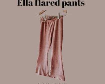 Loungewear digital PDF sewing pattern | Flare leg trouser sewing pattern | kids pants pattern | easy wide leg pants | Bell bottoms kids