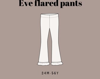 Baby flare pant sewing pattern, Baby flared pants pattern, Flared pants pattern for baby, Baby flare pants, Flare pants pattern, Flared pant