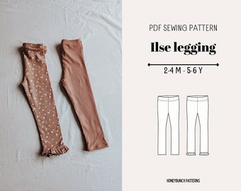 Baby legging naaipatroon, Gemakkelijk legging PDF naaipatroon, baby en kinderen naaipatroon, downloadbaar patroon, legging naaipatroon pdf