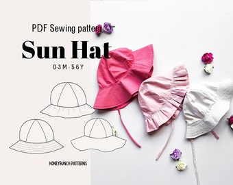 Easy sun hat Sewing Pattern | Reversible Sun Hat | Beginner Sewing Pattern | Bucket Hat sewing | Summer hat sewing | Sunhat for kids PDF