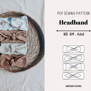 PDF bow headband | Mama and me headband | Easy baby headband | Girls knot headband | Knot Bow headband | baby turban pdf | Baby knot bow