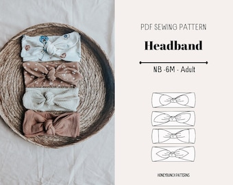 PDF bow headband | Mama and me headband | Easy baby headband | Girls knot headband | Knot Bow headband | baby turban pdf | Baby knot bow