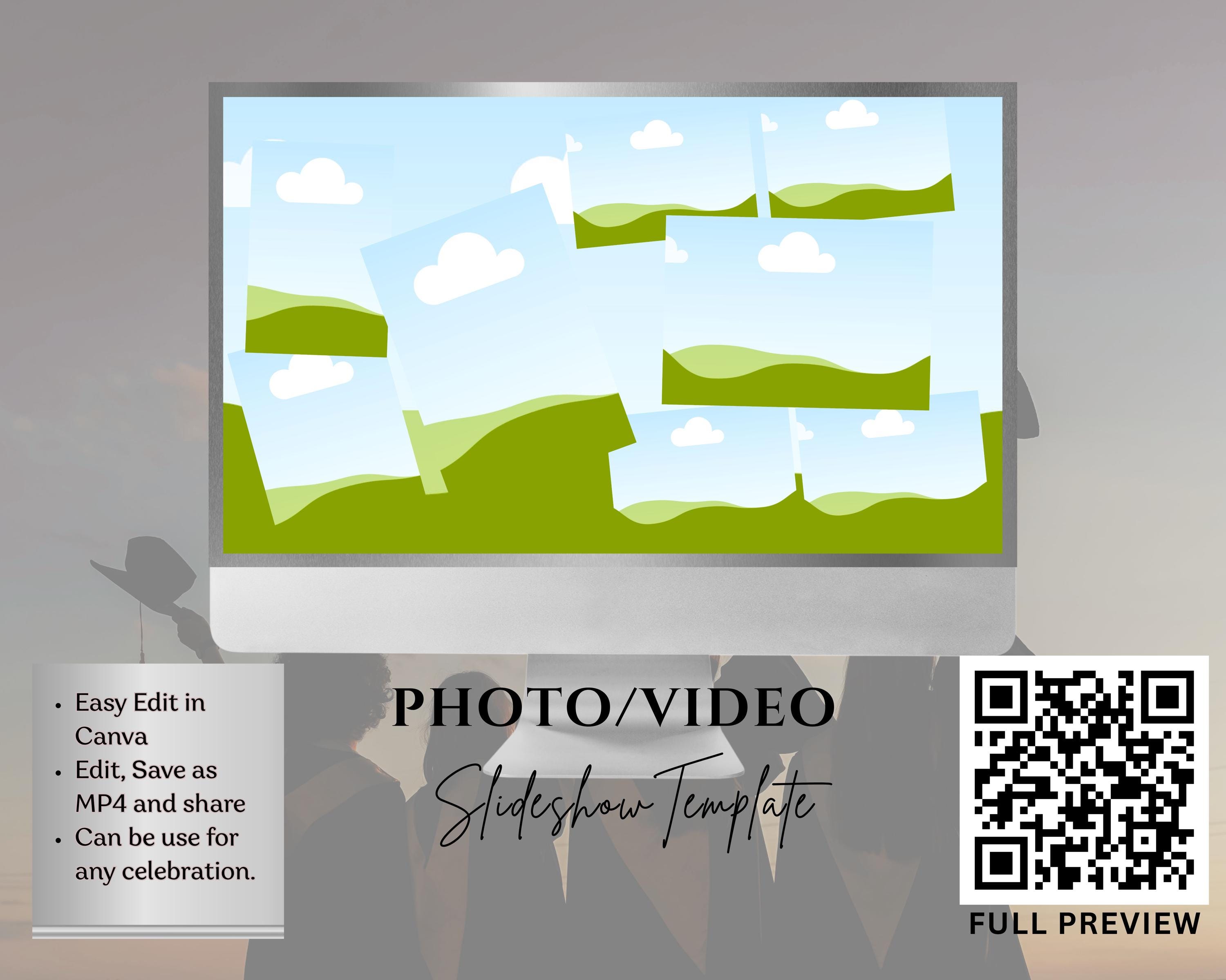 Graduation Slideshow Template | Editable Canva Photo Video Presentation ...