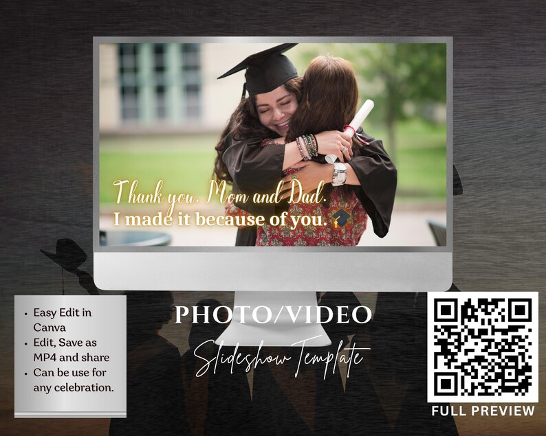 Graduation Slideshow Video Title Graduation Slideshow Template | Celestial Theme Photo Video (digital ...