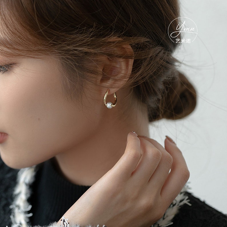 2022 new trendy autumn and winter Korean earrings net red earrings female new zircon earrings