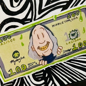 HUNDERT DOLLAR BILL Geld - Clear Sticker