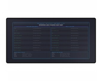 Enterprise Linux Sysadmin cheat sheet desk mat