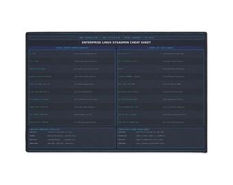 Enterprise Linux Sysadmin Cheat Sheet Floor Mat