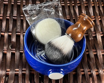 Hand Made Personalized Ceramic Lather Bowl Mug Scuttle brush Soap Shaving Set Secret Santa Christmas holidays Gift Men