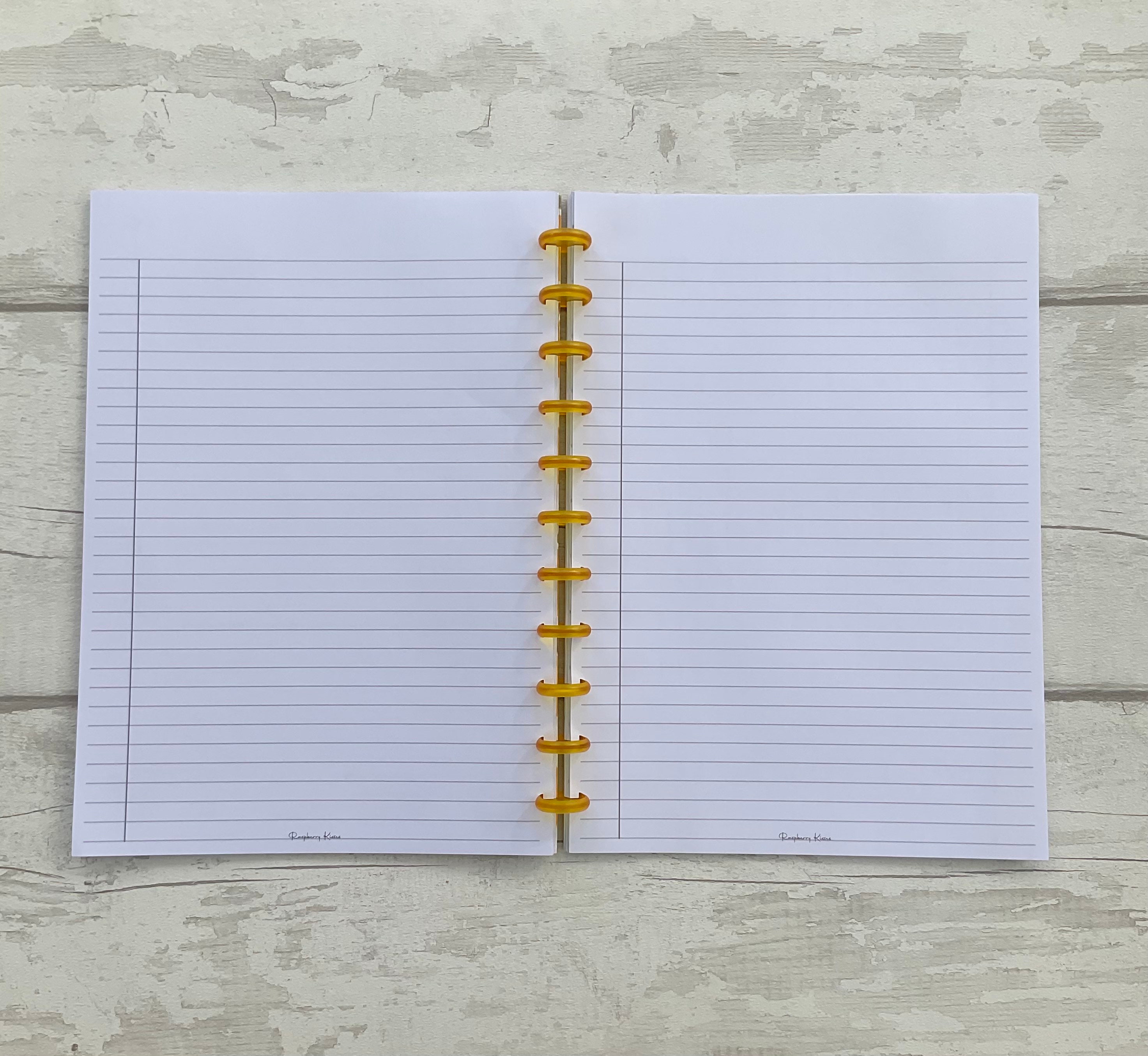 A4 Discbound Notebook Lemons Design Etsy UK