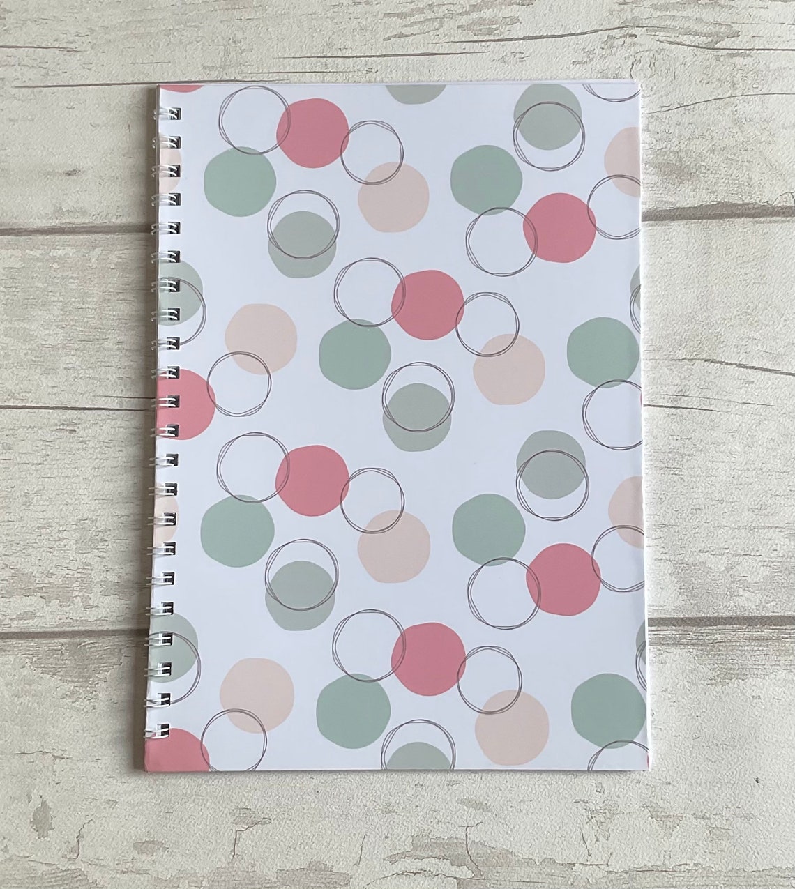 Circles A4 spiral bound notebook A4 notebook Etsy