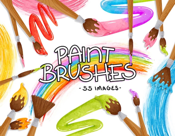 Paint Brush Clipart Paint Brushes PNG Art Supplies Brush - Etsy
