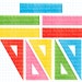 Back to School Supplies Clipart School Teacher Clip Art Set Rainbow ...