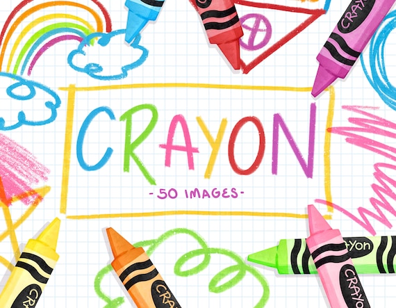 Coloring Crayons Clip Art Set Rainbow Crayons Watercolor Clipart Art Supplies Children Drawing Crayon Clipart Back To School Clipart Bundle