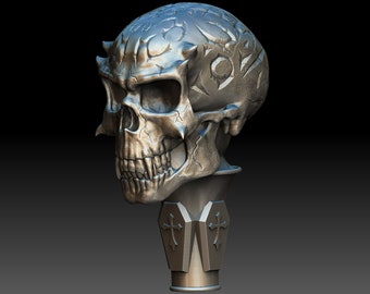 Adorno de bastón de calavera de maestro vampiro