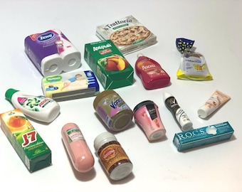 Russia Set A European Miniature Supermarket Toy [Zuru Surprise/Coles Little Shop]supermarket toy scale collection, Kids Cooking Toy Set